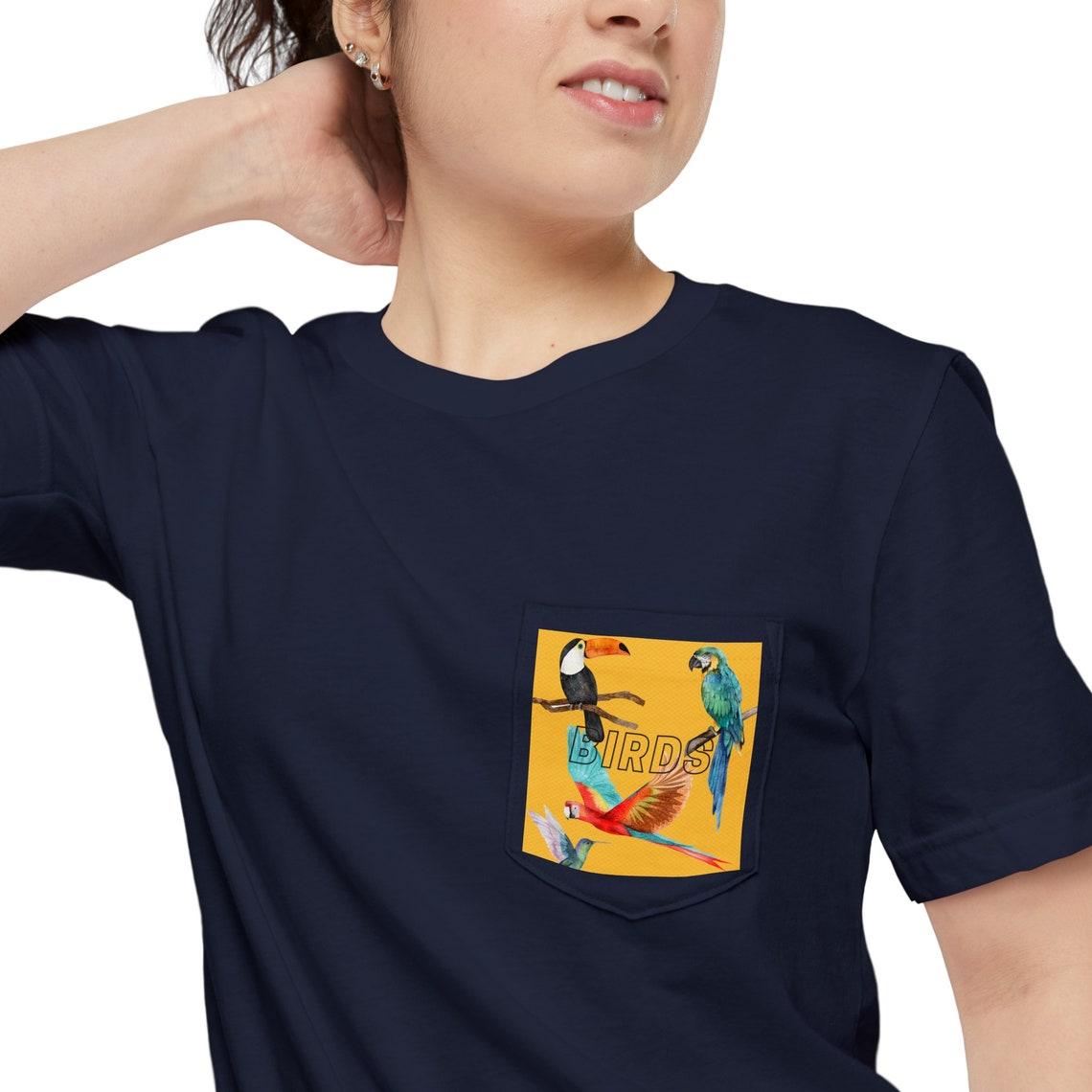 Birds Unisex Pocket Tee view 10