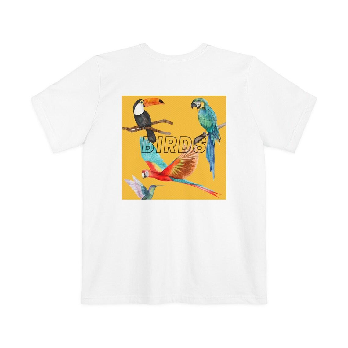 Birds Unisex Pocket Tee view 3