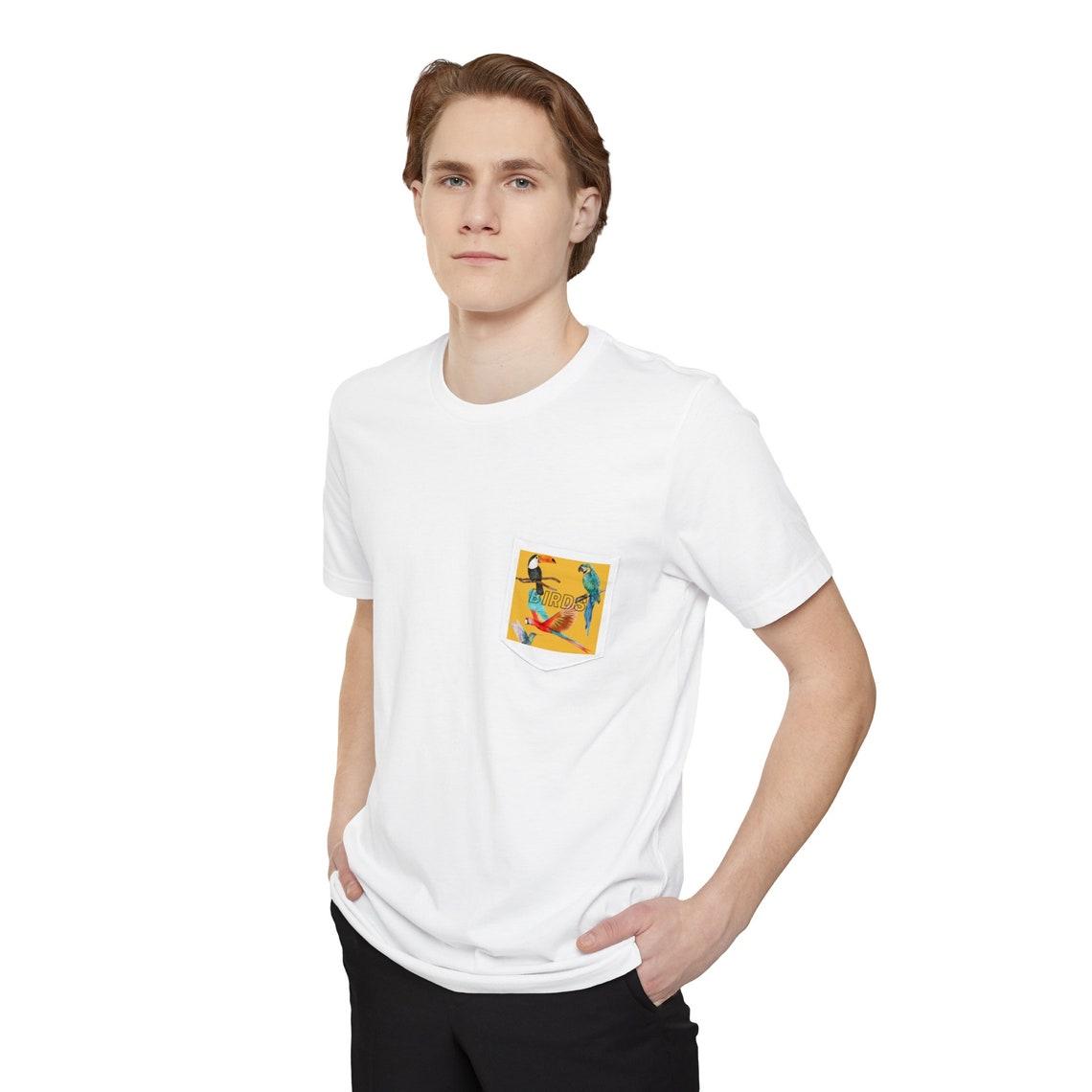 Birds Unisex Pocket Tee view 6