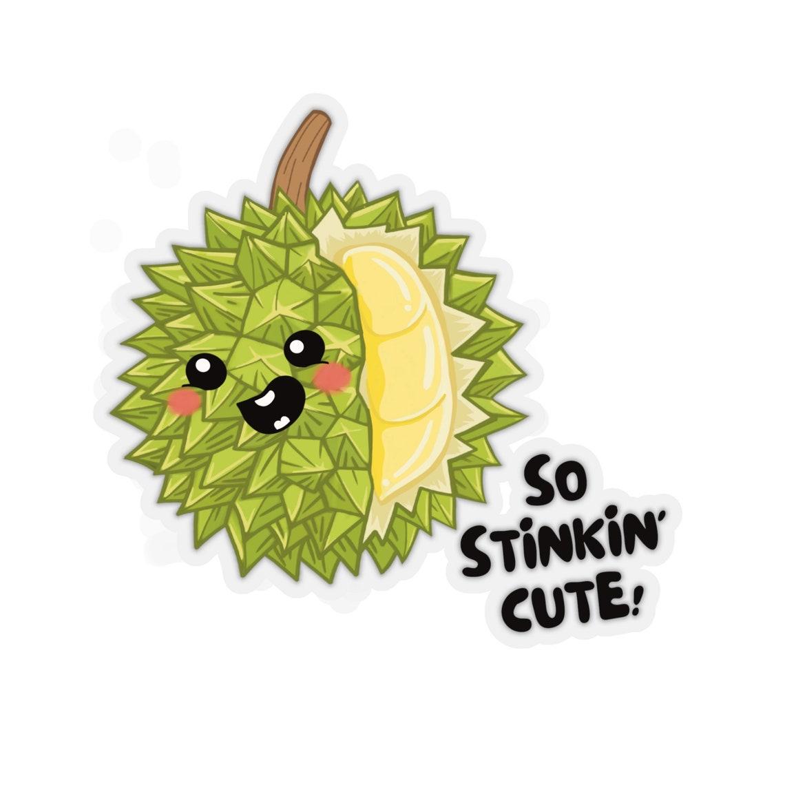 Cute Durian Vinyl Sticker - Indoor Use