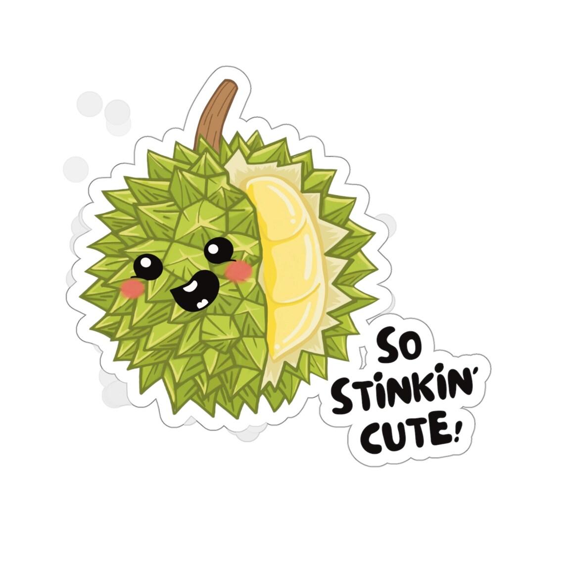 Cute Durian Vinyl Sticker - Indoor Use view 10