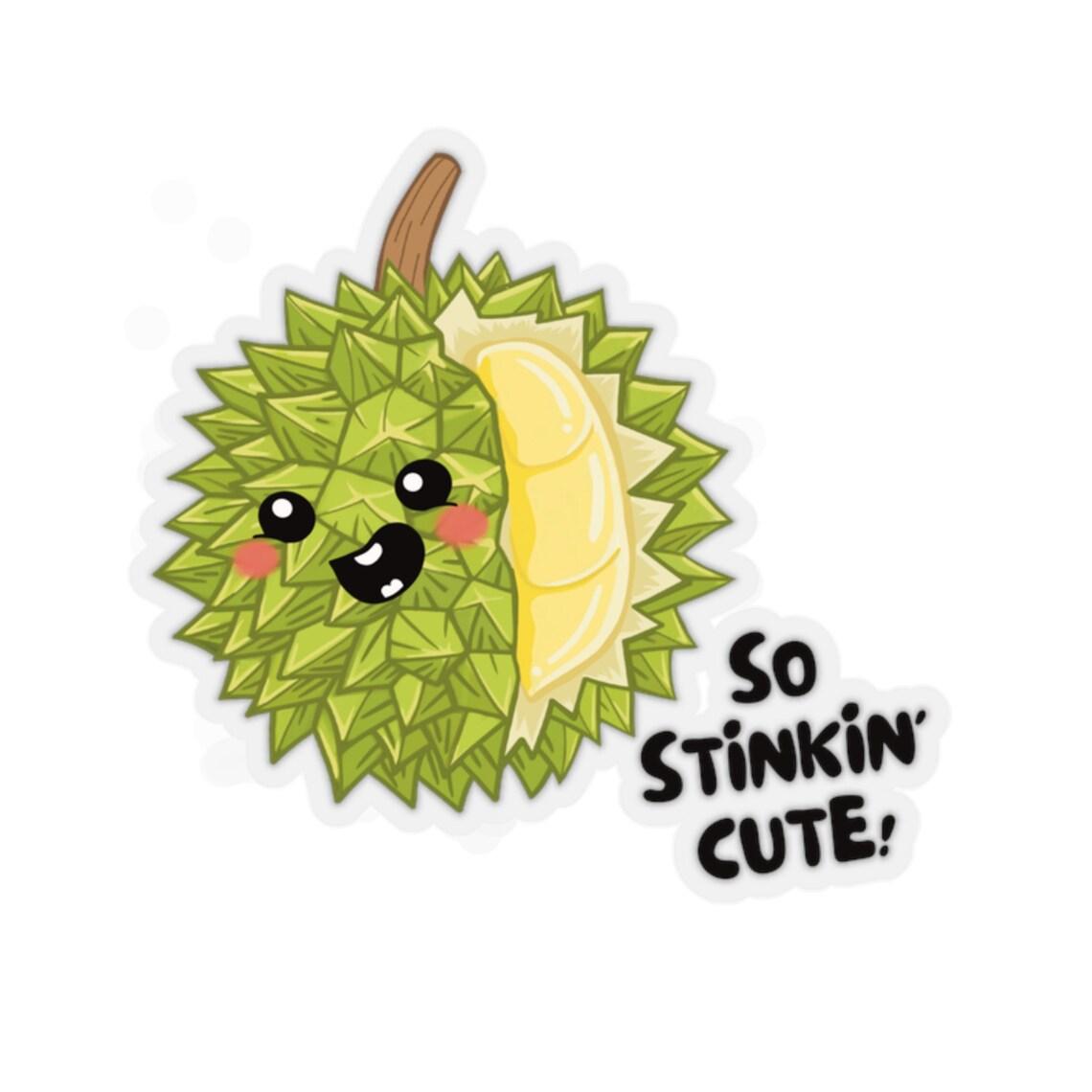 Cute Durian Vinyl Sticker - Indoor Use view 4