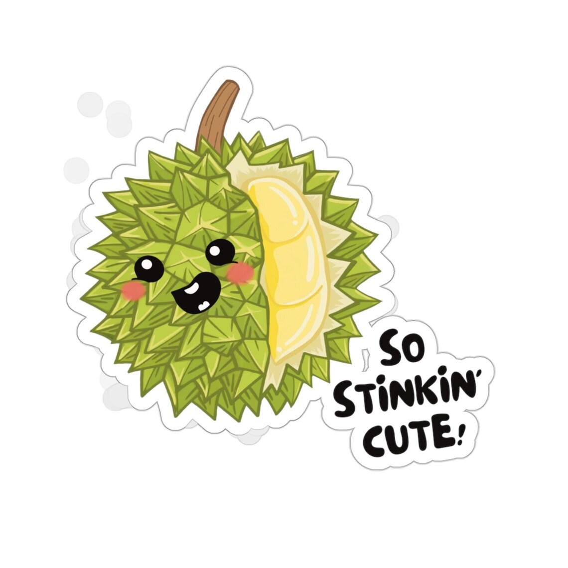 Cute Durian Vinyl Sticker - Indoor Use view 8