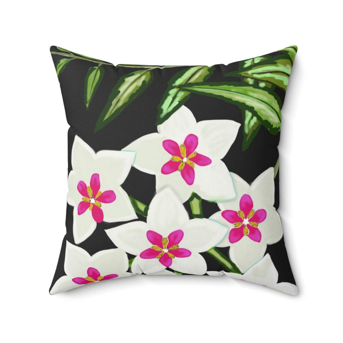 Hoya Wax Plants & Flowers Square Pillow