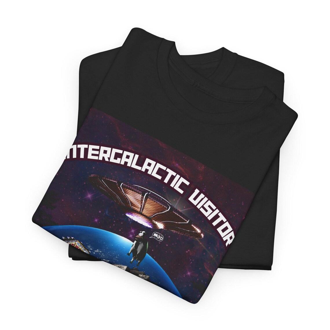 Intergalactic Visitor T-Shirt - A Cosmic Blend of Humor and Sci-Fi view 9