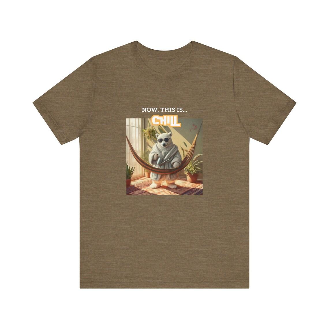 Now This Is... Chill / Polar bear, house plants design Tee view 3