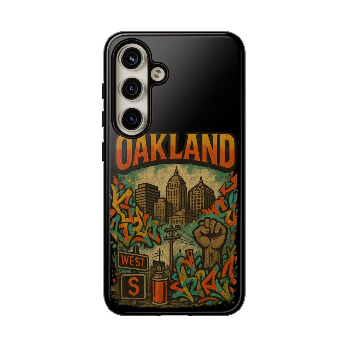 Oakland Tough Phone Case: Gritty Urban Design, Shock-Absorbing Silicone view 5