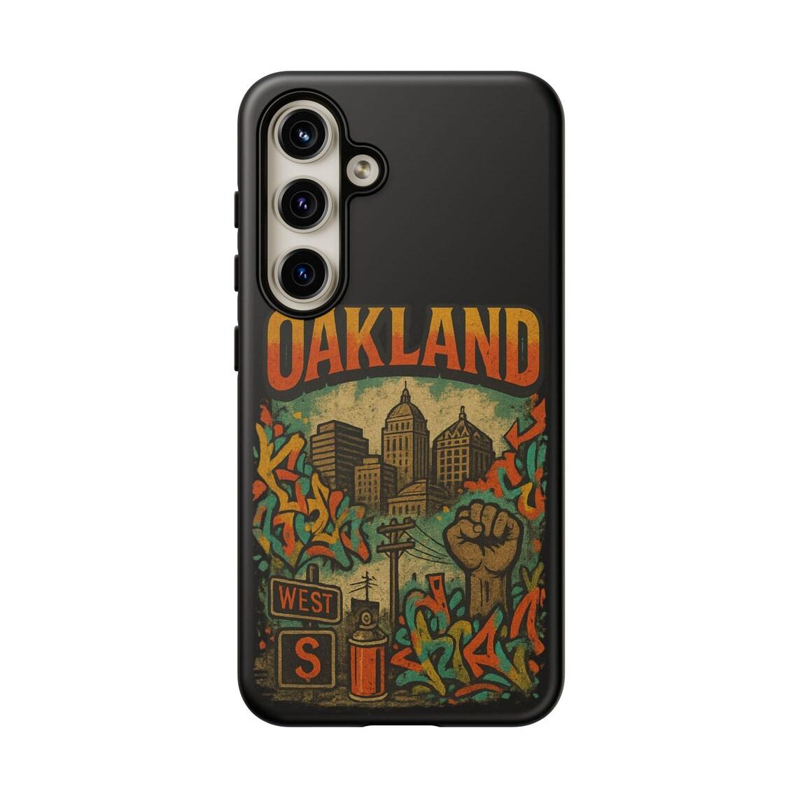 Oakland Tough Phone Case: Gritty Urban Design, Shock-Absorbing Silicone view 6