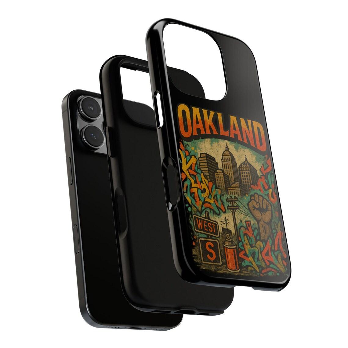 Oakland Tough Phone Case: Gritty Urban Design, Shock-Absorbing Silicone view 7