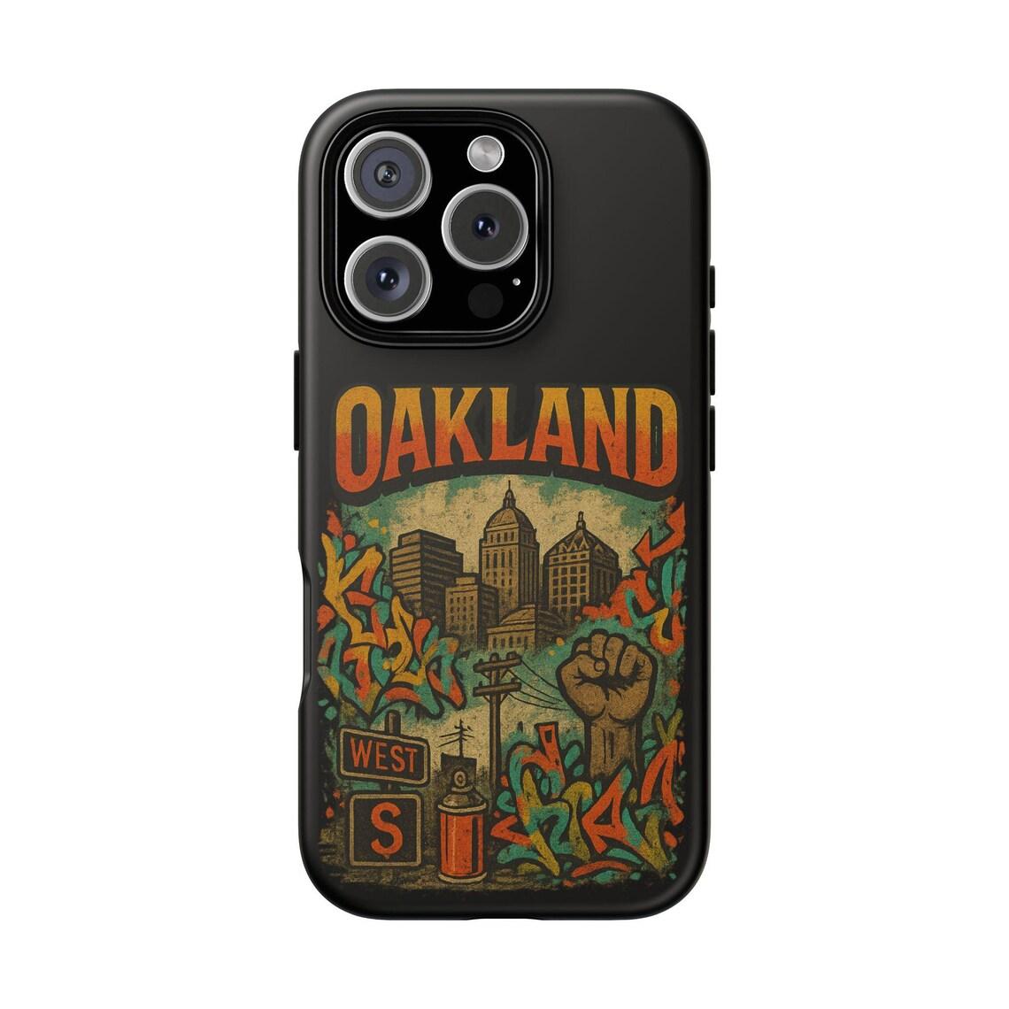 Oakland Tough Phone Case: Gritty Urban Design, Shock-Absorbing Silicone view 8