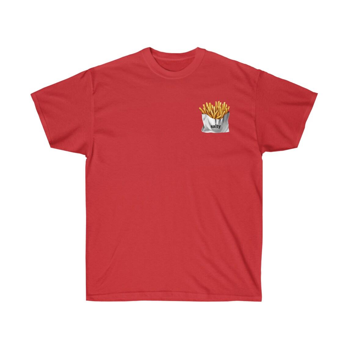 Salty Fries Funny Unisex Ultra Cotton Tee view 7