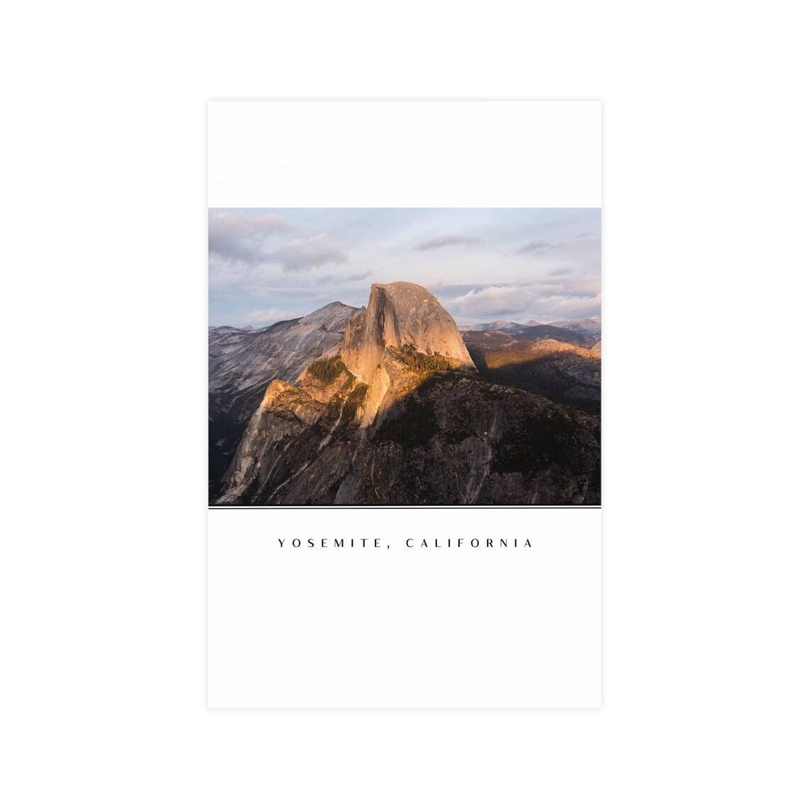 Yosemite Half Dome Vertical and Horizontal Matte Posters view 4
