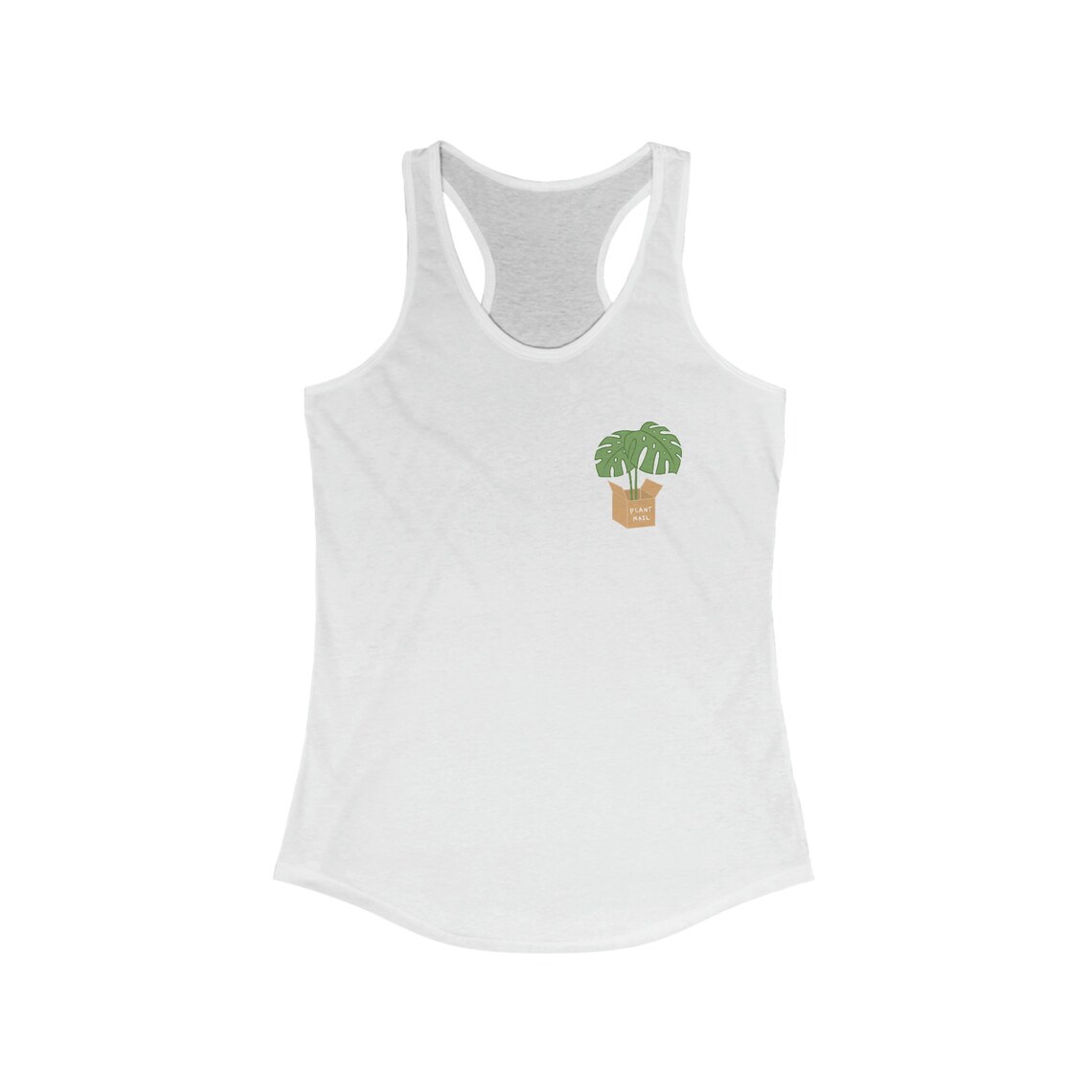 Plant Mail Graphic Design Women's Racerback Tank